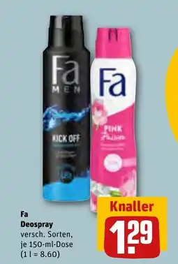 REWE DE FA Deospray tilbud