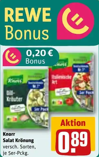 REWE KNORR Salat Krönung tilbud