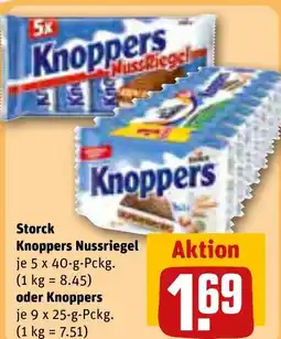 REWE DE KNOPPERS Storck Nussriegel tilbud
