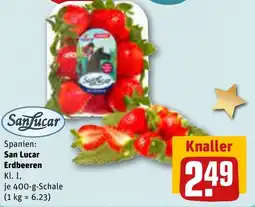 REWE SAN LUCAR Erdbeeren tilbud