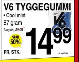 ABC Lavpris V6 TYGGEGUMMI tilbud