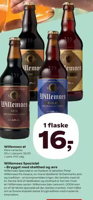 Kvickly Willemoes Specialøl - Brygget med stolthed og ære tilbud