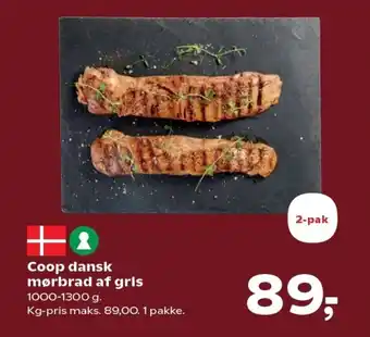 Kvickly Coop dansk mørbrad af gris tilbud