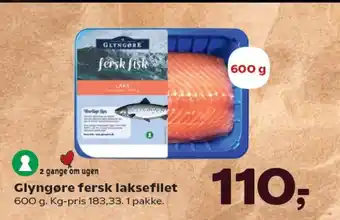 Kvickly Glyngøre fersk laksefilet tilbud