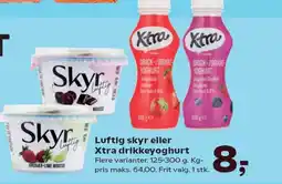 Kvickly Luftig Luftig skyr eller Xtra drikkeyoghurt tilbud