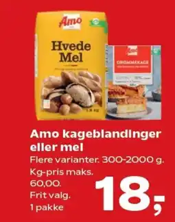 Kvickly Amo kageblandinger eller mel tilbud