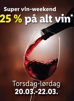 Lidl 25% på alt vin tilbud