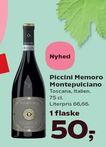 Kvickly Piccini Memoro Montepulciano tilbud