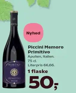 Kvickly Piccini Memoro Primitivo tilbud