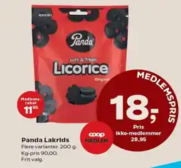 Kvickly Panda Lakrids tilbud