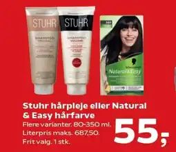 Kvickly Stuhr hårpleje eller Natural & Easy hårfarve tilbud