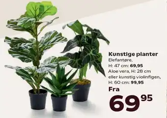 Kvickly Kunstige planter tilbud