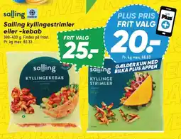 Bilka Salling kyllingestrimler FRIT VALG tilbud