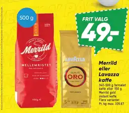 Bilka Merrild eller Lavazza kaffe tilbud