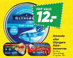 Bilka Amanda eller Glyngøre fiske- konserves tilbud