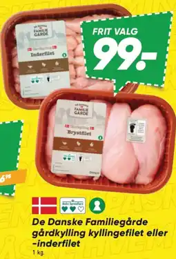 Bilka De Danske Familiegårde gårdkylling kyllingefilet eller -inderfilet tilbud