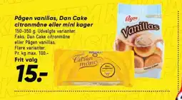 Bilka Pågen vanillas, Dan Cake citronmåne eller mini kager tilbud