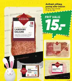 Bilka Aalbæk pålæg, postej eller bacon tilbud