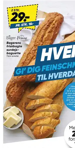 Bilka Bagerens friskbagte surdejs- baguette tilbud