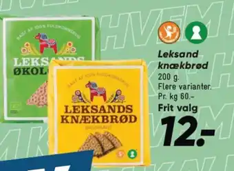 Bilka Leksand knækbrød tilbud