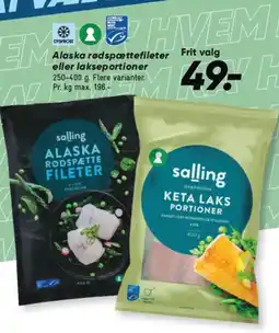 Bilka Alaska rødspættefileter Frit valg eller lakseportioner tilbud