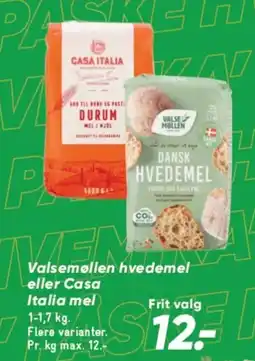 Bilka Valsemøllen hvedemel eller Casa Italia mel tilbud