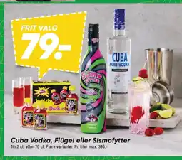 Bilka Cuba Vodka, Flügel eller Sismofytter tilbud