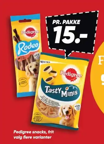 Bilka Pedigree snacks, frit valg flere varianter tilbud