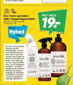 Bilka Eco Care opvaske- eller rengøringsmiddel tilbud