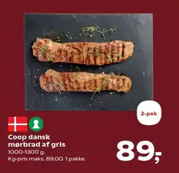 SuperBrugsen Coop dansk mørbrad af gris tilbud