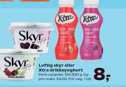 SuperBrugsen Luftig Luftig skyr eller Xtra drikkeyoghurt tilbud