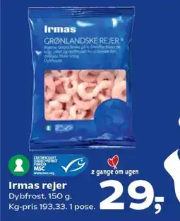 SuperBrugsen Irmas rejer tilbud