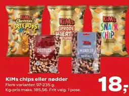 SuperBrugsen KIMs chips eller nødder tilbud