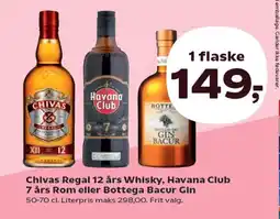 SuperBrugsen Chivas Regal 12 års Whisky, Havana Club 7 års Rom eller Bottega Bacur Gin tilbud