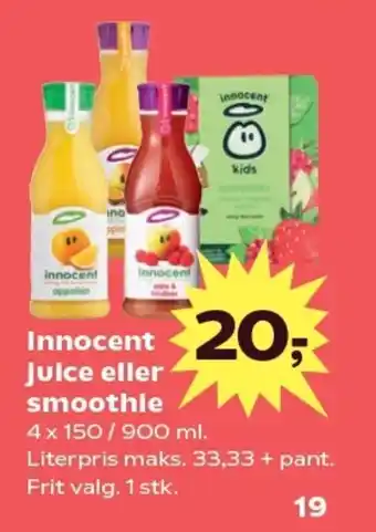 SuperBrugsen Innocent Juice eller smoothie tilbud