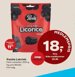 SuperBrugsen Panda Lakrids tilbud