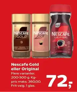 SuperBrugsen Nescafe Gold eller Original tilbud