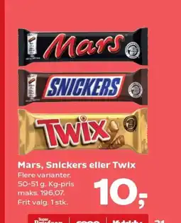 SuperBrugsen Mars, Snickers eller Twix tilbud