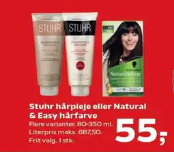SuperBrugsen Stuhr hårpleje eller Natural & Easy hårfarve tilbud