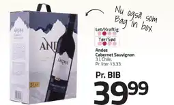 Fleggaard Andes Cabernet Sauvignon tilbud