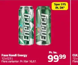 Fleggaard Faxe Kondi Energy tilbud