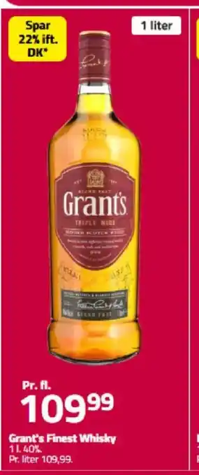 Fleggaard Grant's Finest Whisky tilbud