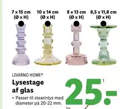 Lidl Lysestage af glas tilbud