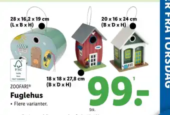 Lidl ZOOFARI® Fuglehus tilbud