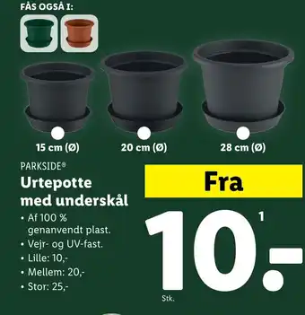 Lidl PARKSIDE® Urtepotte med underskål tilbud