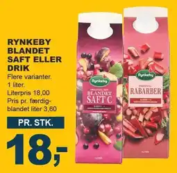 Let-Køb RYNKEBY BLANDET SAFT ELLER DRIK tilbud