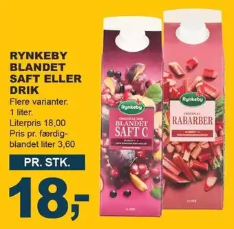 Let-Køb RYNKEBY BLANDET SAFT ELLER DRIK tilbud