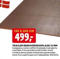 jem & fix TRAILER RENOVERINGSPLADE 12 MM tilbud