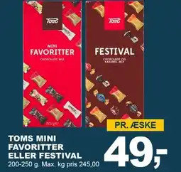 Let-Køb TOMS MINI FAVORITTER ELLER FESTIVAL tilbud