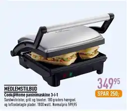 Imerco Cook&Home paninimaskine 3-i-1 tilbud